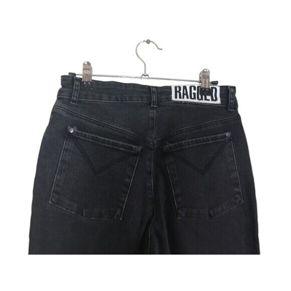 The Ragged Priest Jeans Women's Size 28 Black Cotton Blend Lucky Cat Patch - Picture 6 of 9